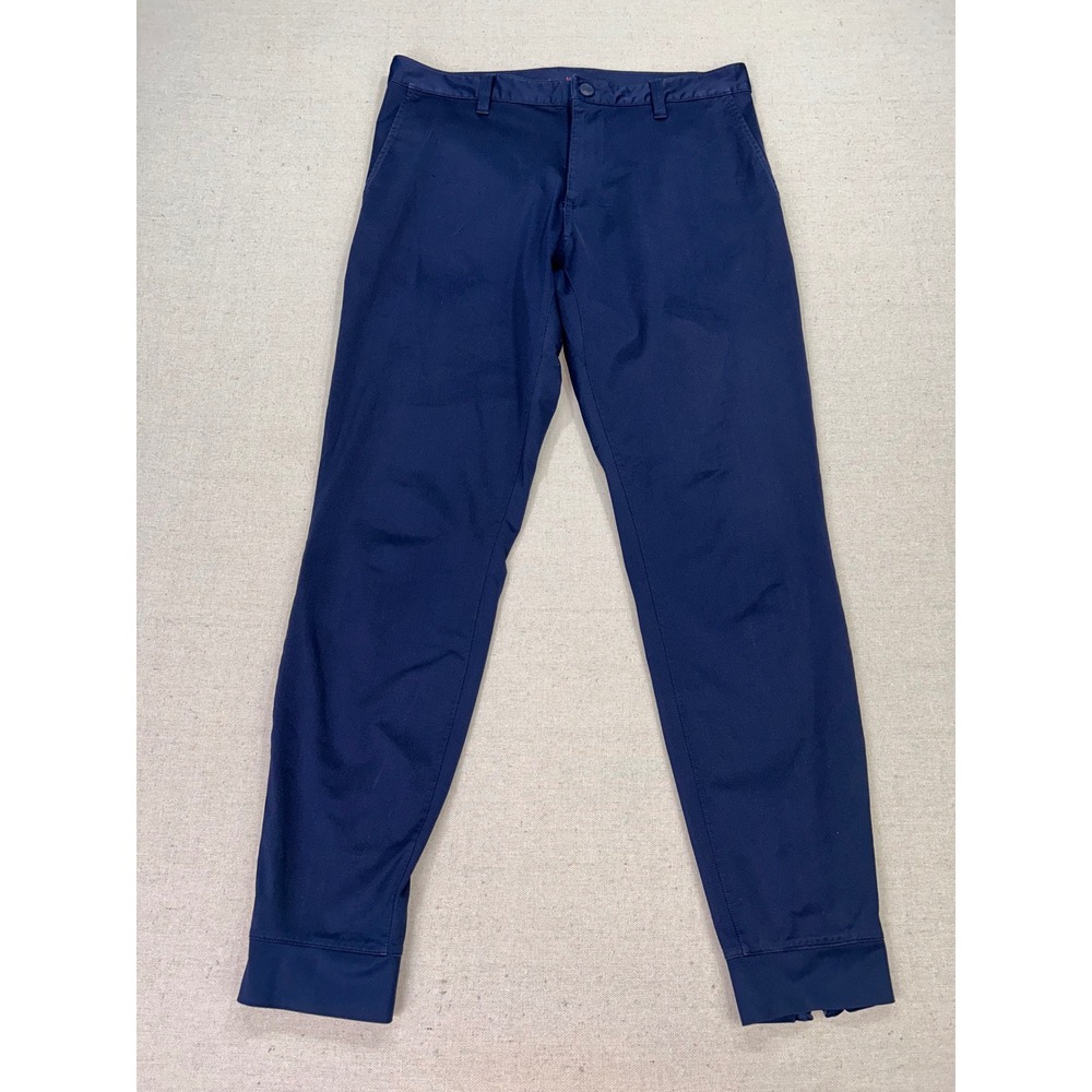 Rhone Commuter City Golf Pant Mens 31 Navy Blue Slim Tapered Ankle Zip Trousers